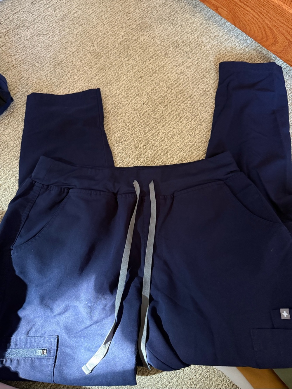 FIGS Navy Drawstring straight leg scrub Pants